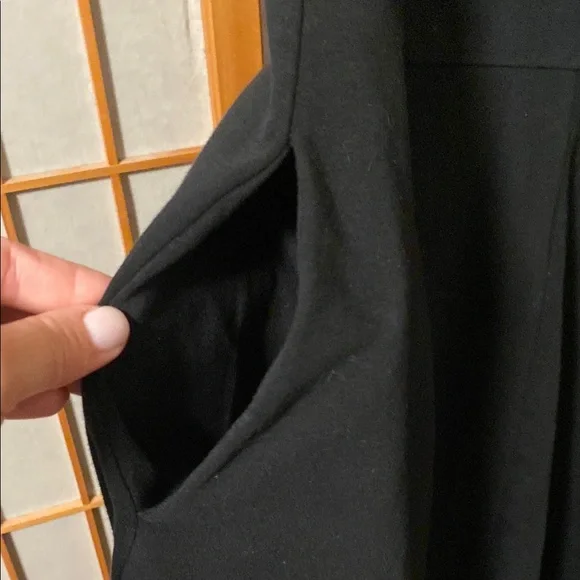 New York & Co Black Cap Sleeve A-line dress 100 % cotton size L - Picture 7 of 8